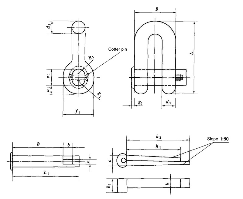 Joining Shackle with Cotter Pin for Buoy Mooring System.JPG